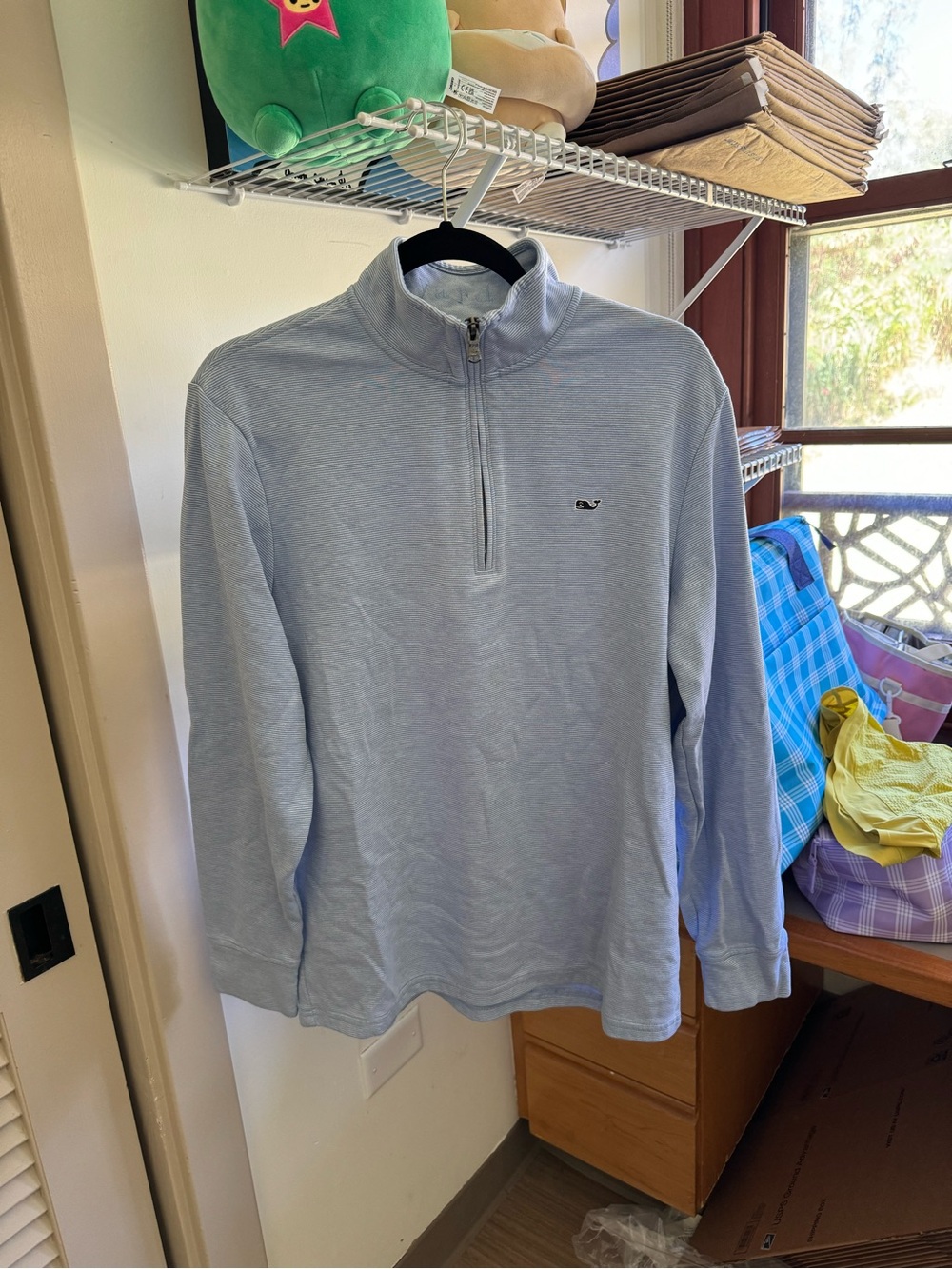 Vineyard Vines Light Blue Men's Half-Zip Pullover Size Medium